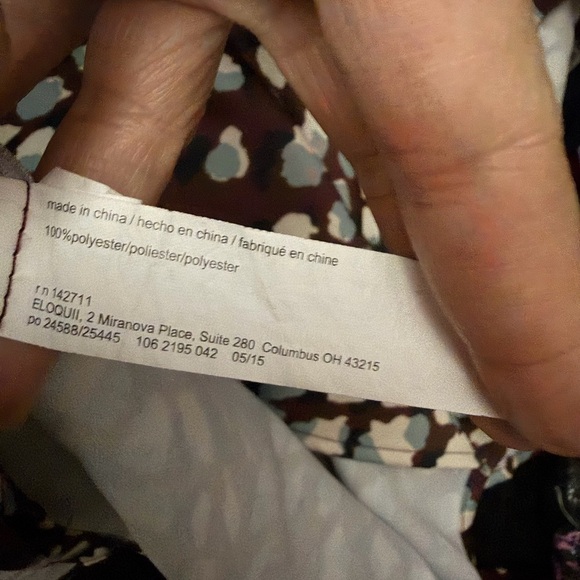 Eloquii Geo print Ruffle Blouse Sz 20 - Picture 8 of 8